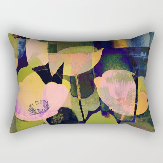 3 abstract flowers https://society6.com/clemm?promo=X9B3VVZDM7J6 Rectangular Pillow