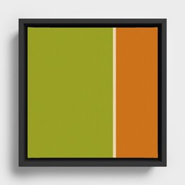 Spring 2 tones Lime green & Orange Framed Canvas