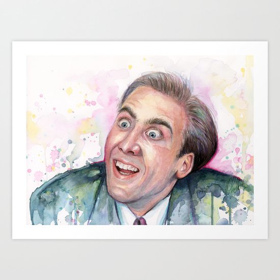 Nicolas Cage You Don't Say Geek Meme Nic Cage Art Print