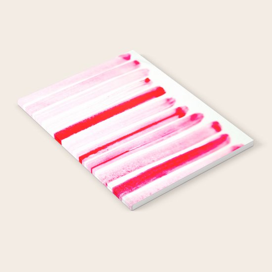 Christmas Candy Cane Red Stripe Notebook