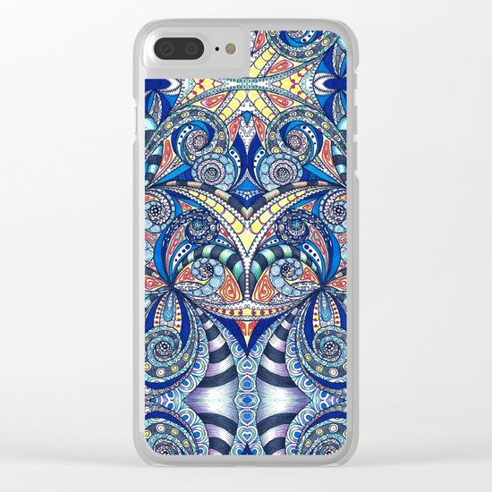 Drawing Floral Zentangle G7B Clear iPhone Case