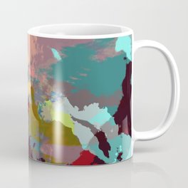 Hisazu - Abstract Colorful Retro Tie-Dye Style Pattern Coffee Mug