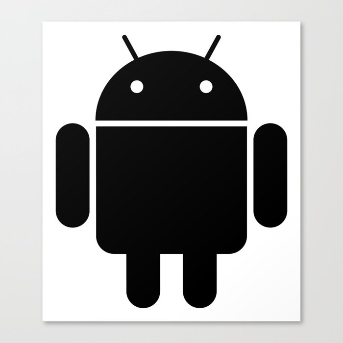Black Android robot Canvas Print