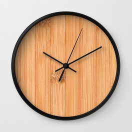 Cool elegant light brown bamboo wood print Wall Clock