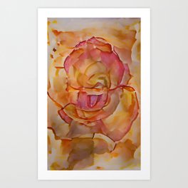 Honeysuckle Rose Digital AI Art Print