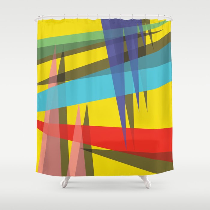 Ambient 19 yellow Shower Curtain