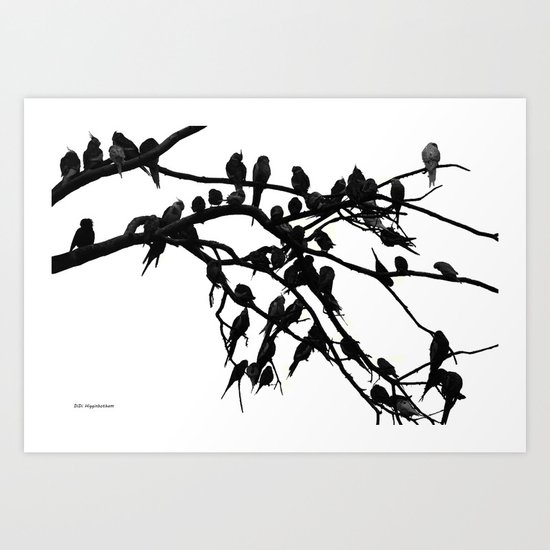 Noisy Silouettes Art Print
