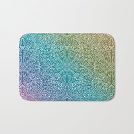 muted rainbow doodle gradient pattern Bath Mat | Shapes, Colorful, Pattern, Drawing, Digital, Ink Pen, Pop Art, Abstract, Cute, Hidden 