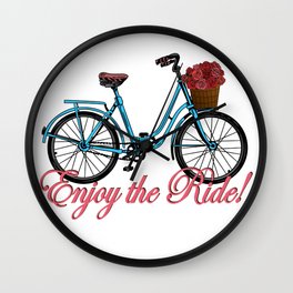 Enjoy The Ride Bicycle Wall Clock