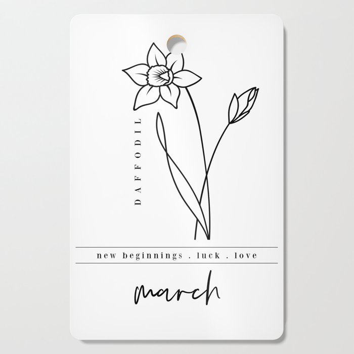 March Birth Flower | Daffodil Cutting Board