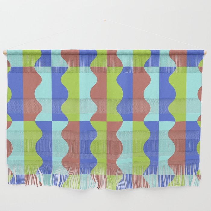 Funky Wavy Color Block Pattern 2.0 Wall Hanging