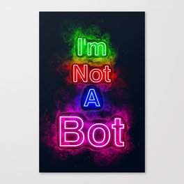 I'm not a bot smoky Canvas Print