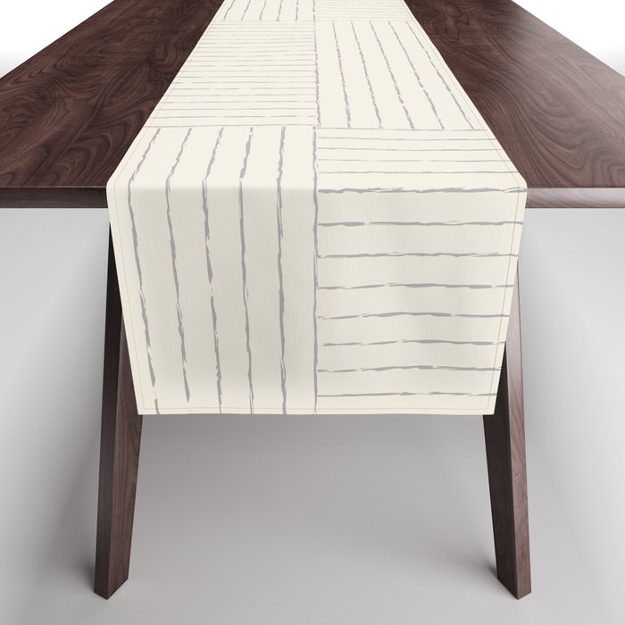 Lines III (Linen Gray) Table Runner