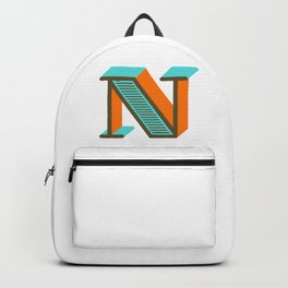 Letter N Backpack | Graphicdesign, Alfabeto, Present, Name, Typogram, Gift, Popart, Letter, Capital, Regalo 