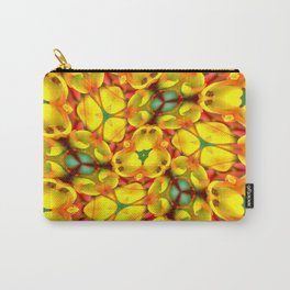Bright Yellow Flower Pattern Carry-All Pouch