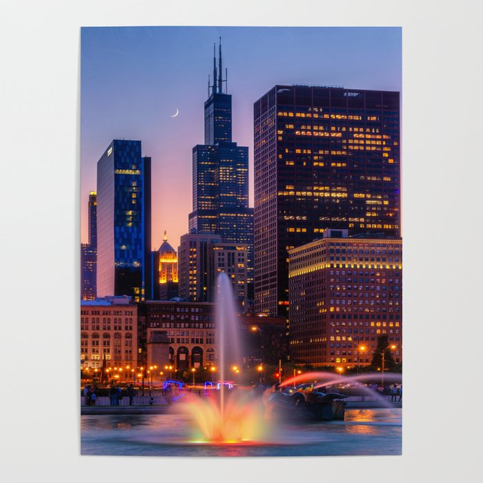 Buckingham Fountain In Chocago Poster