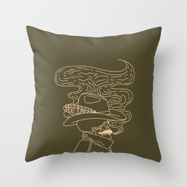 Love or Die Tryin' Cowhand - Olive Green Throw Pillow