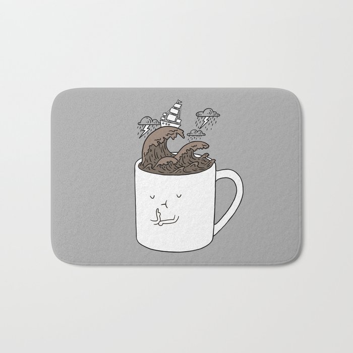 Brainstorming Coffee Mug Bath Mat