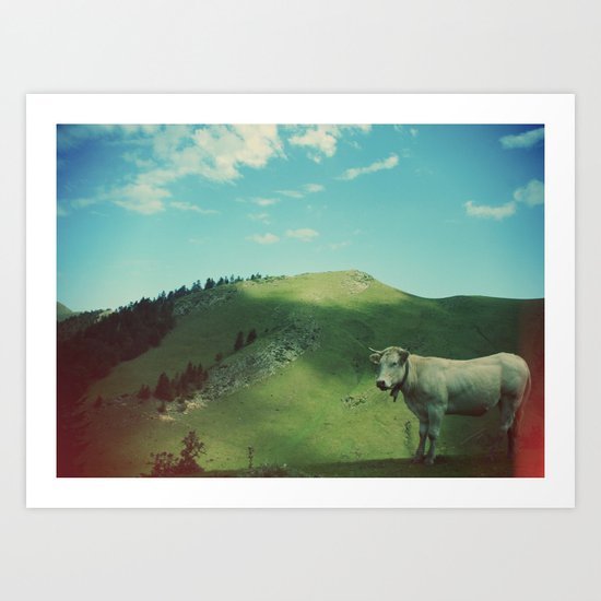 Mountain cow Art Print