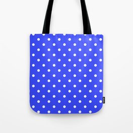 Light Indigo Blue Polka Dots Tote Bag