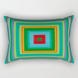 "Pop Ring Green"   Op art Rectangular Pillow