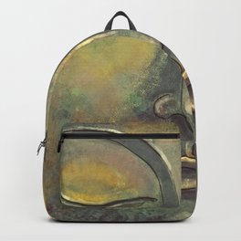 Rusty Golden Buddha Face - Zen and Balance Watercolor Painting Backpack