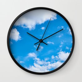 Clouds in Blue Sky Wall Clock | Sky, Beauty, Good, Meditation, Nature, Bluesky, Photo, Natural, Landscape, Univers 
