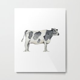 Cow, Watercolor Painting, Rustic Farmhouse Metal Print | Farmanimal, Milkcow, Farmanimalnursery, Cow, Farmhouse, Farmnursery, Painting, Farm, Rusticpainting, Rusticdecor 