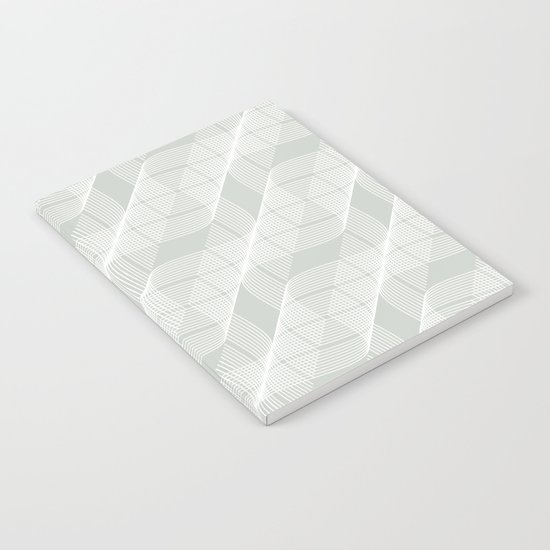 Gray Grey Helix Sea Salt Notebook