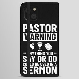 Pastor Church Minister Clergy Christian Jesus iPhone Wallet Case