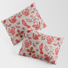 Wild Animal Bird Folk Pattern Pillow Sham