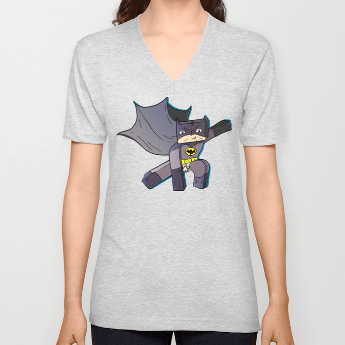 The Blocky Knight - Minecraft Avatar V Neck T Shirt