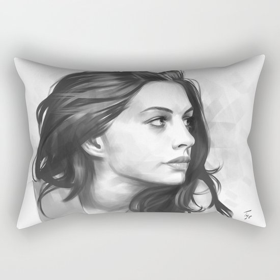 Anne Hathaway minimalist illustration Rectangular Pillow