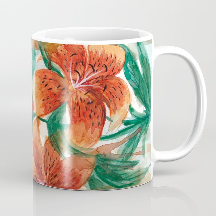 Tiger Lily Splatter Coffee Mug