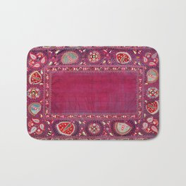Shakhrisyabz  Southwest Uzbekistan Suzani Embroidery Print Bath Mat