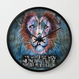 Bold as a Lion Wall Clock
