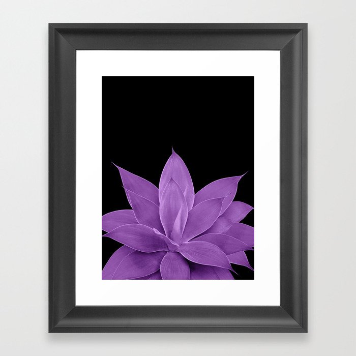 Purple Agave #1 #tropical #decor #art #society6 Framed Art Print