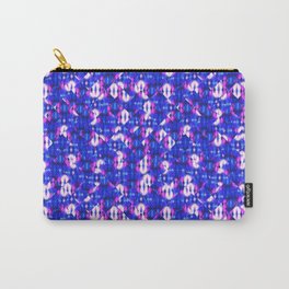 Diamond cube tie dye abstract geometric batik pattern. Colorful beach boho patchwork quilt wash Carry-All Pouch