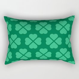 Clover love - green Rectangular Pillow
