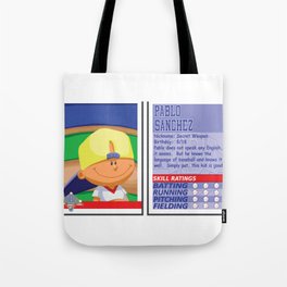 Pablo Sanchez Stat Card -Backyard Baseball Tote Bag