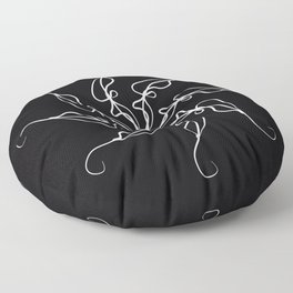 Medusa of the Deep Seaweed snowflake  Floor Pillow