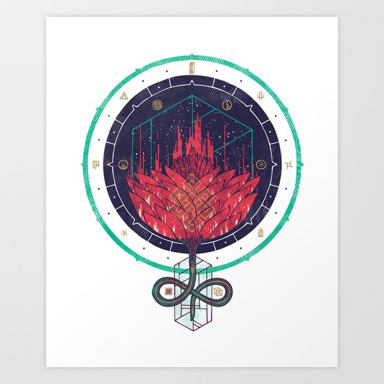 Fading Dahlia Art Print