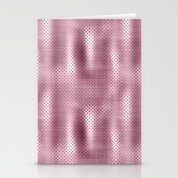 Pink Brushed Metallic Texture Stationery Cards
