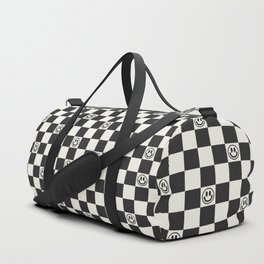 Smiley Face & Checkerboard  Duffle Bag