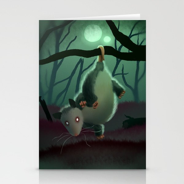 Spooky Opossum Stationery Cards