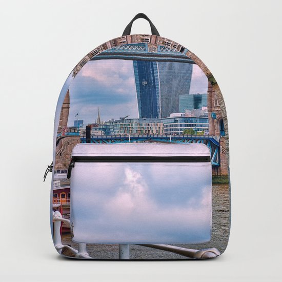 London Tower Bridge Blue Backpack