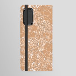 Succulents Line Drawing- Sandstone Android Wallet Case