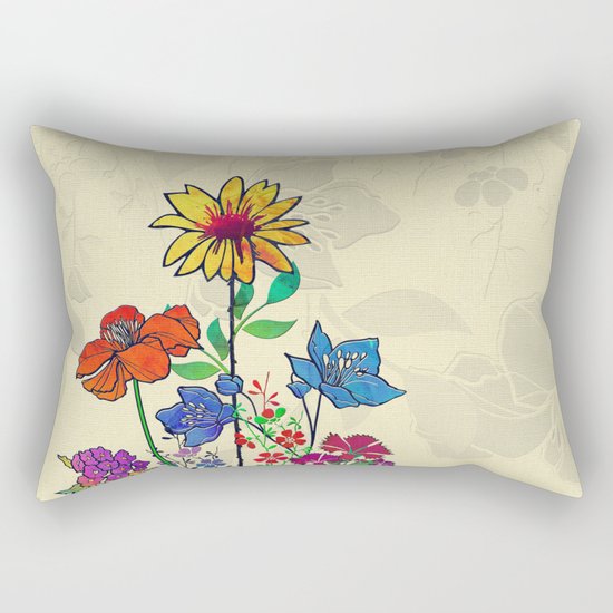 Flower Tales 5 Rectangular Pillow
