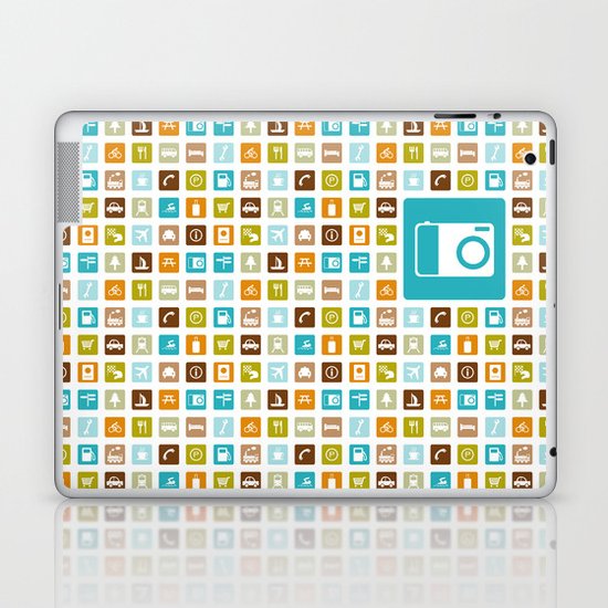 Travel Icons Laptop & iPad Skin
