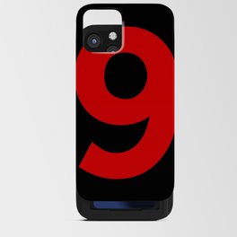 Number 9 (Red & Black) iPhone Card Case